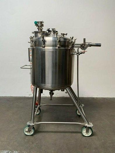 Used Walker 250 Liter Stainless Steel Jacketed Reactor 45 PSI -  No Mixer