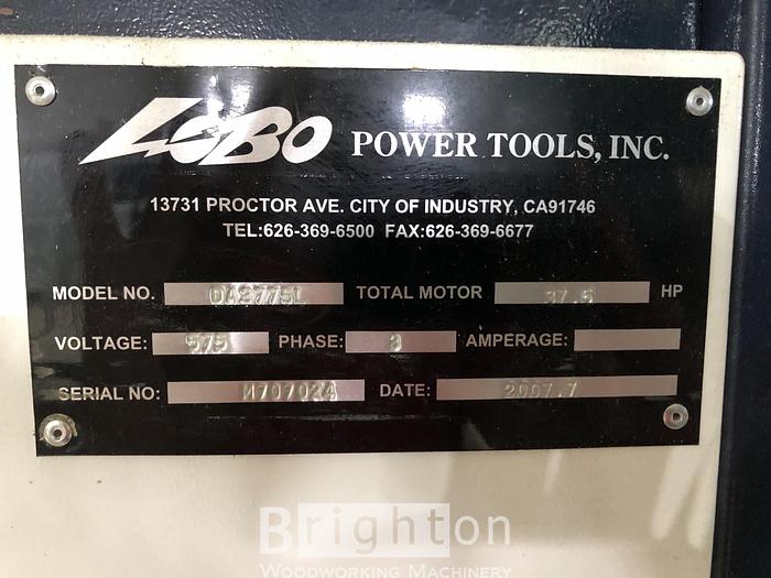 Used 2007 LOBO DA3775L Used Wide Belt Sander