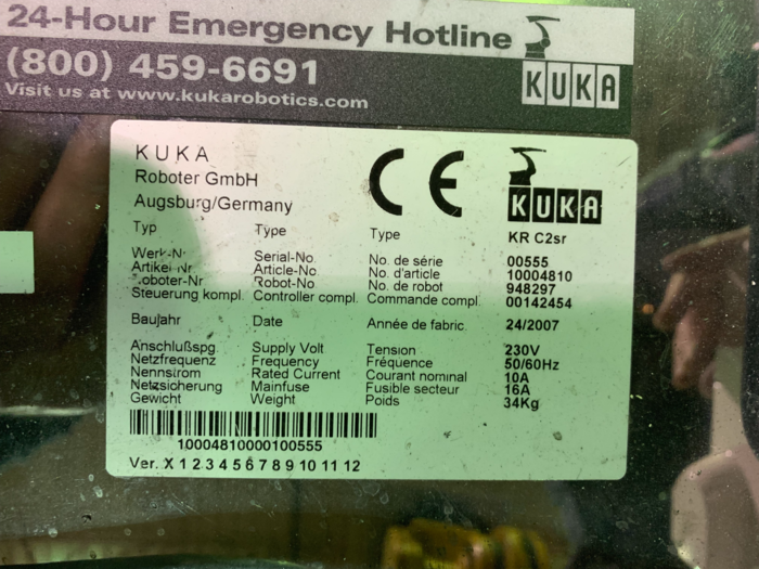 Used KUKA KR 5 SIXX R650 6 AXIS CNC ROBOT