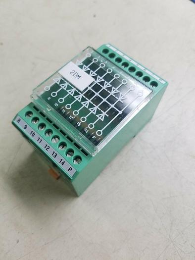 Used PHOENIX CONTACT DIODE BLOCK 2950116/ EMG 45-DIO14P