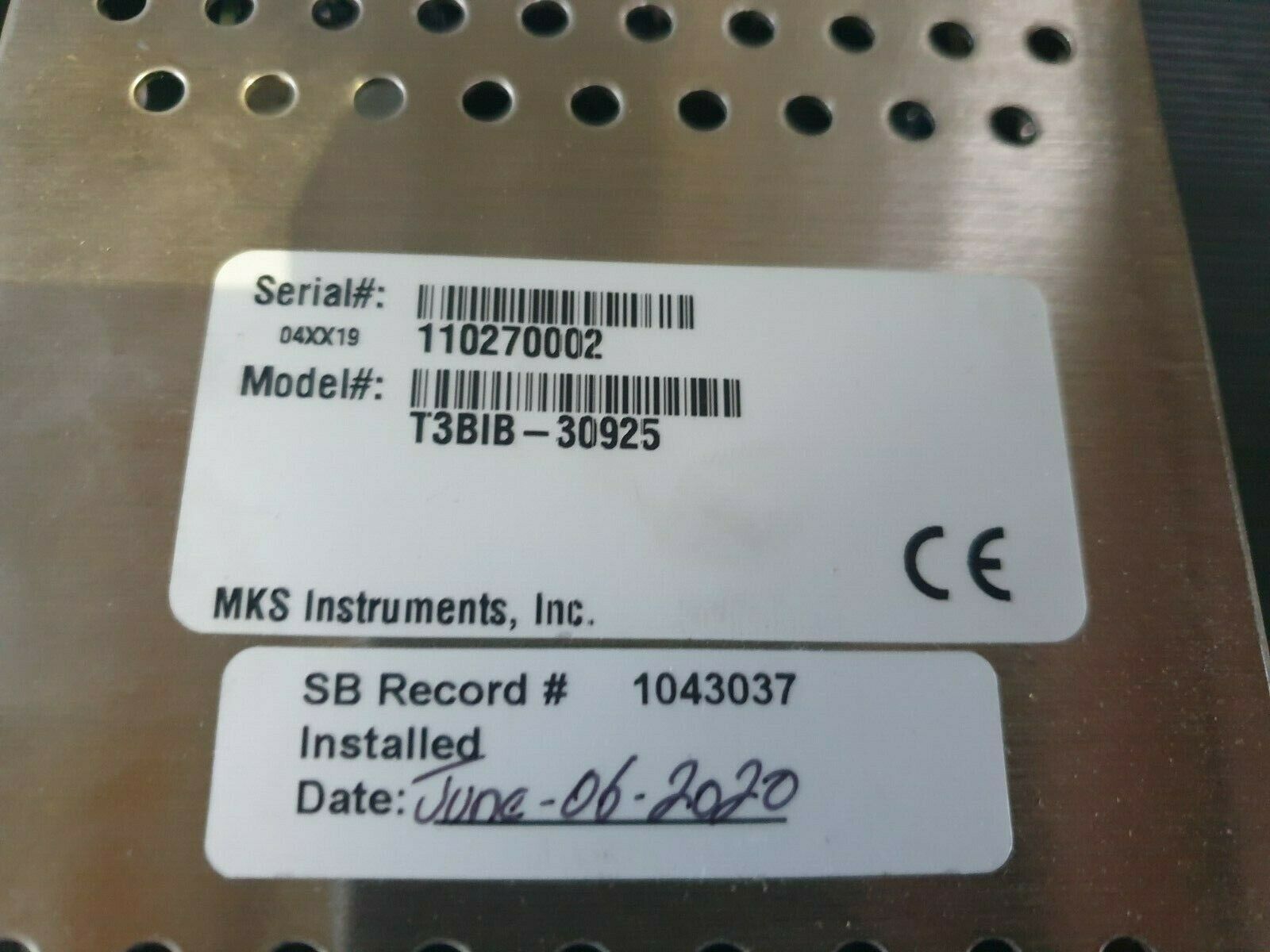 Used Mks instruments T3BIB-30925 High-Speed Exhaust Throttle Valves (rbd2.1b1)