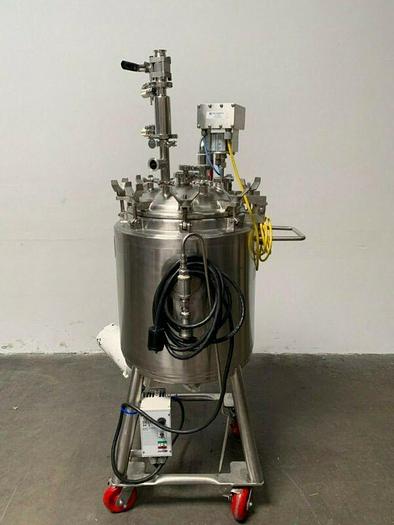 Used Howard 100 Liter Stainless Steel Jacketed Reactor w/ Bottom Magnetic Mixer 40PSI