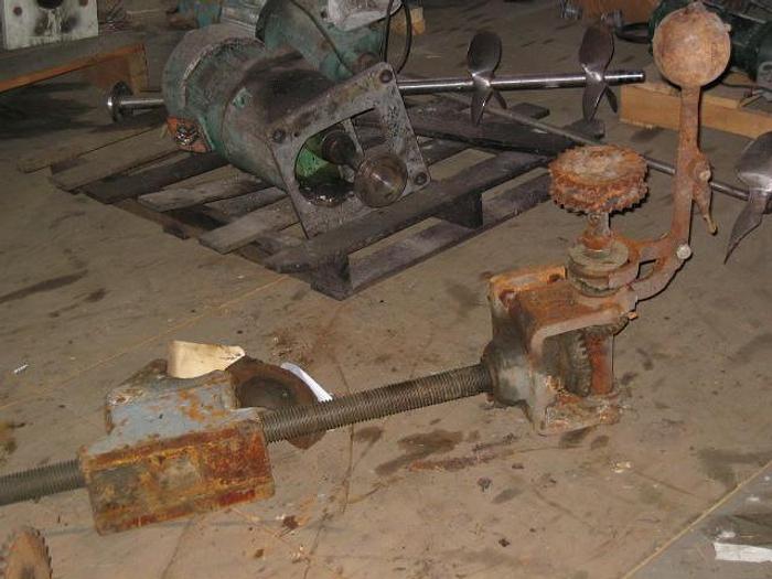 Used Felt Stretcher, 48" Long Take Up, 5 Ft. Long Screw, 12" Wide Bearing Block, 2" Dia Screw #13571