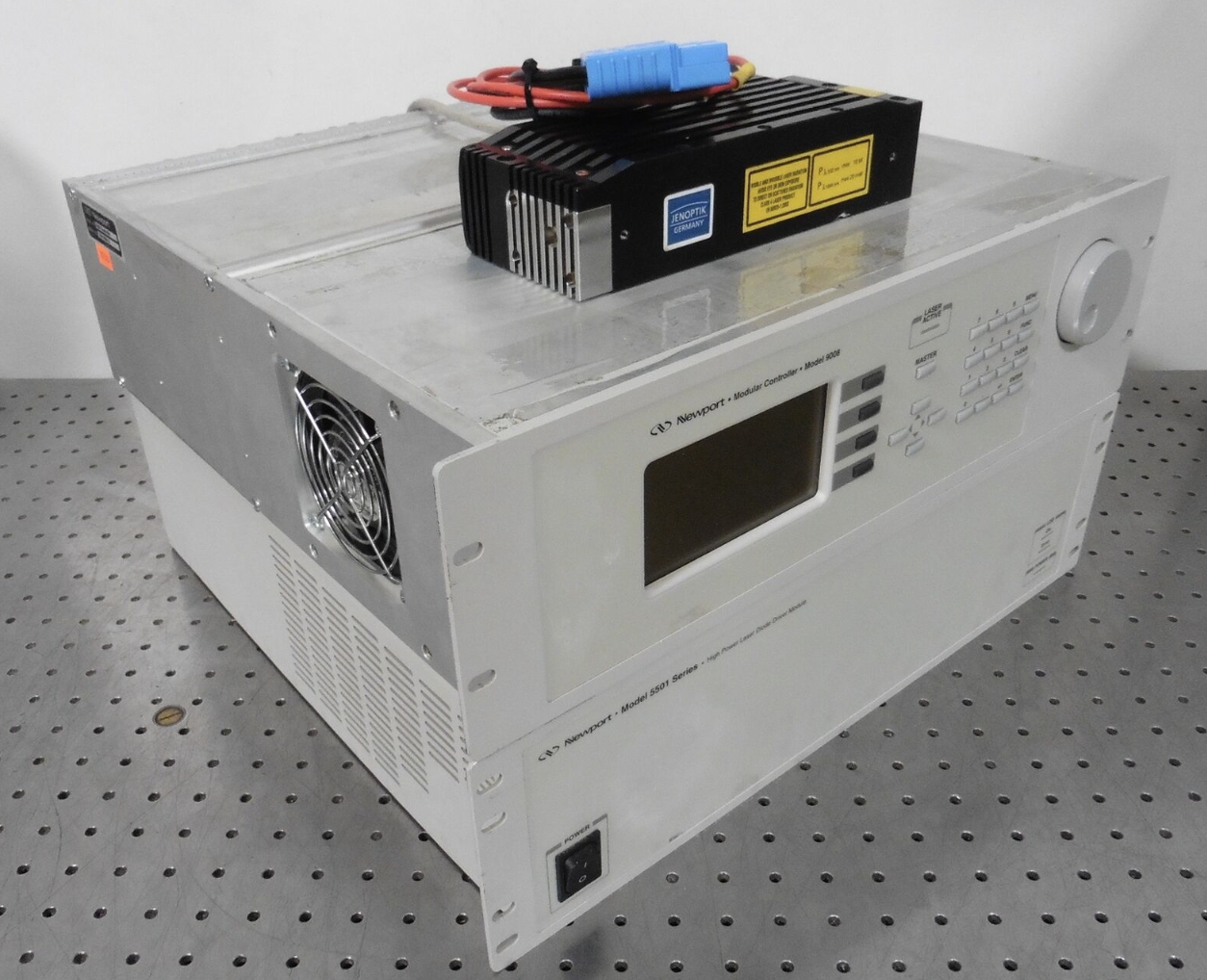 Used Jenoptik JensLas. D2.8 Laser Head w/ Newport 9008 Control & 5501 PS