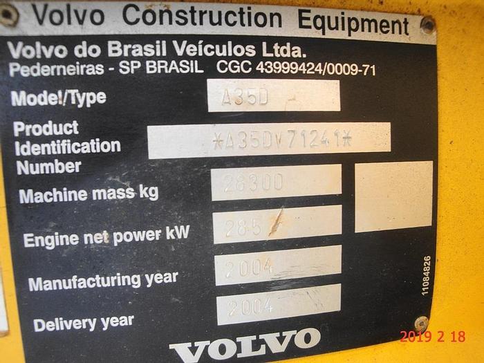 Used 2004 VOLVO A35D for Sale in Preble, New York