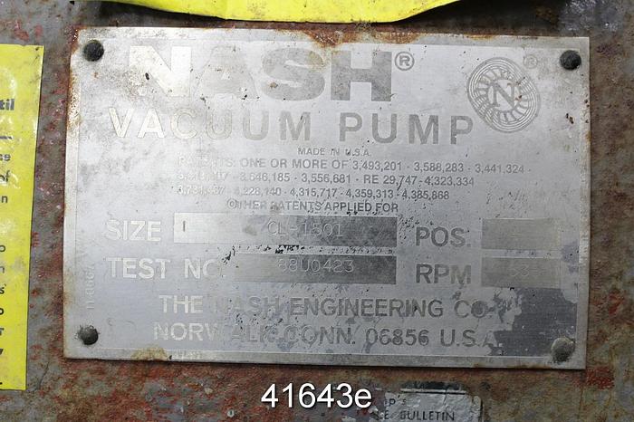 Used Nash CL-1501 Vacuum Pump, Iron Body #41643