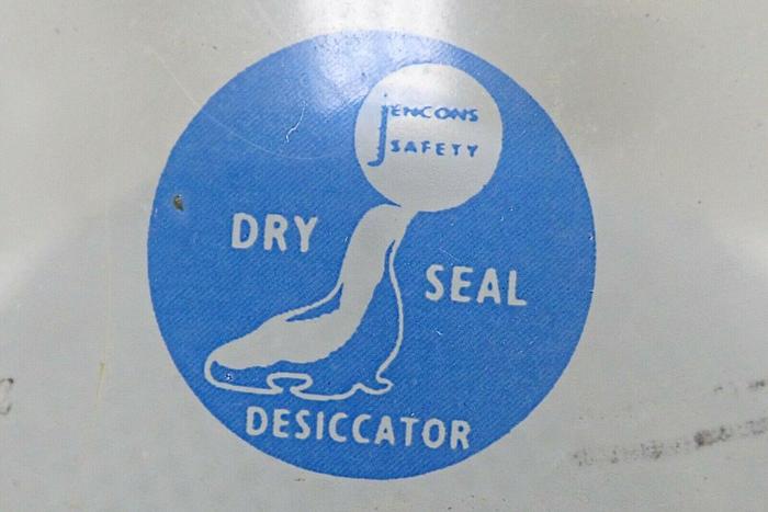 Used Jencons Leighton Dry Seal Laboratory Glass Desiccator w/ Lid, 6" Inside Diameter