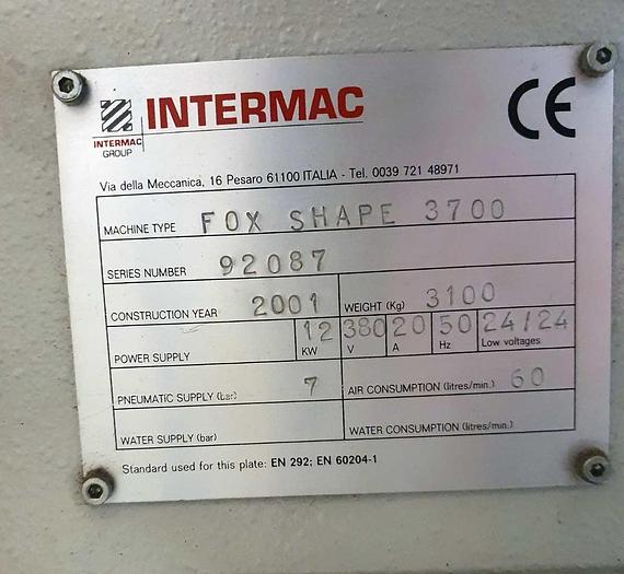 Used 2001 Intermac glass cutting table FOX shape 3700