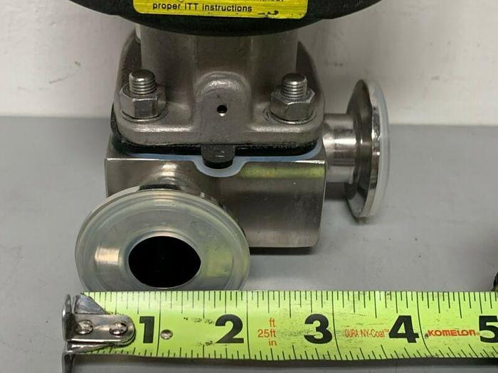Used ITT Pure-Flo A209 3-way Stainless Steel Valve w/ 2" San Fit & Position Monitor