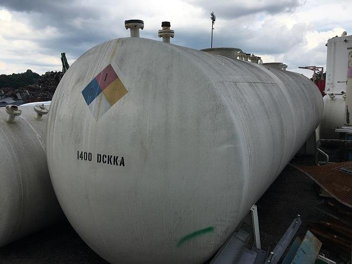 Used Used approximately 10,000 gallon carbon steel horizontal storage tank.