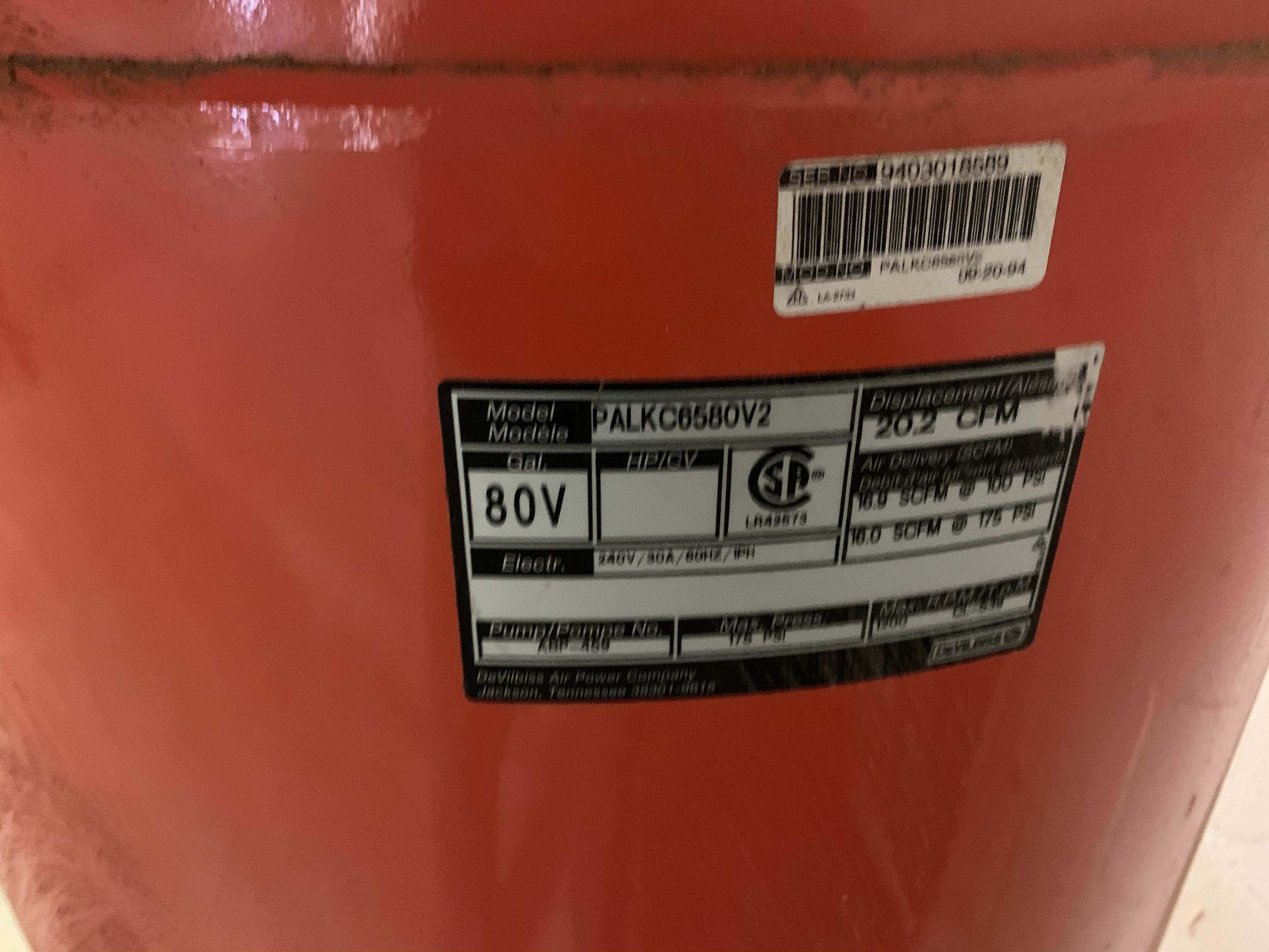 Used 1994 Devilbliss Pro Air II Compressor