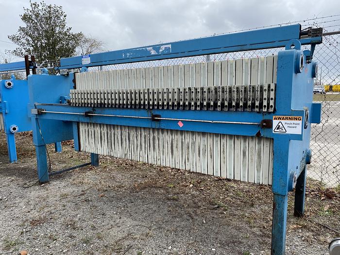 Used Used Ascension Industries Inc. Approximately 50.7 cu.ft. recessed membrane plate filter press