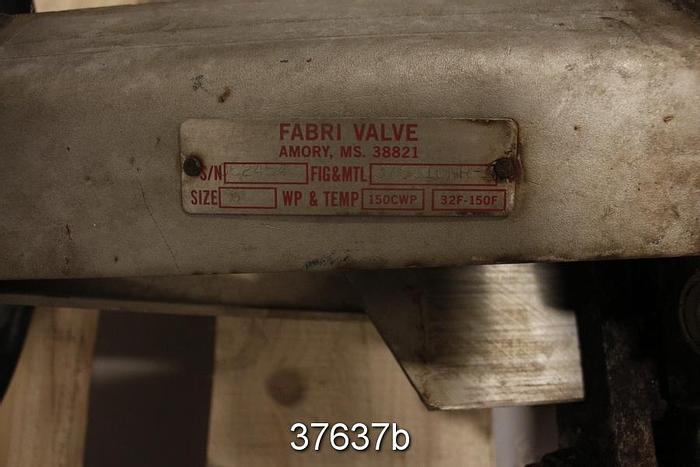 Used Fabri 6" Hand Operated Knife Gate Valve #37637