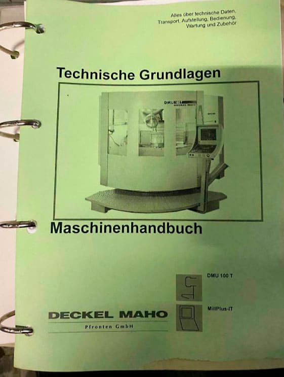 Used Deckel Maho DMU 100T - Vertical Machining Centre - 2002