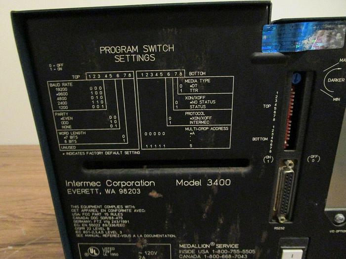 Used Intermec 3400 Direct Thermal/Thermal transfer label