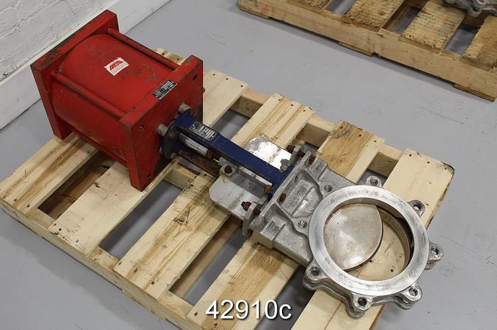 Used Flow Control Components 8" Air Operated Knife Gate Valve #42910