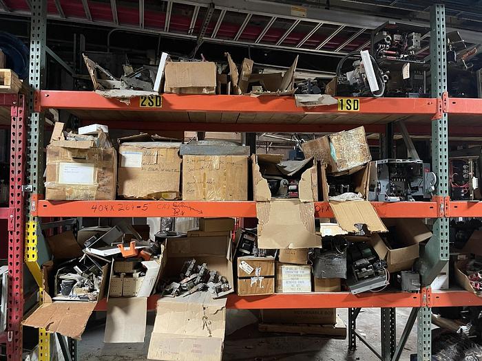 Used ELECTRICAL CONTENTS ON PALLET RACKING MCC BUCKETS