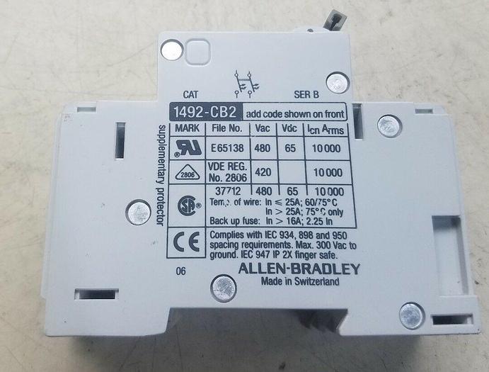 Used ALLEN-BRADLEY 1492-CB2G200