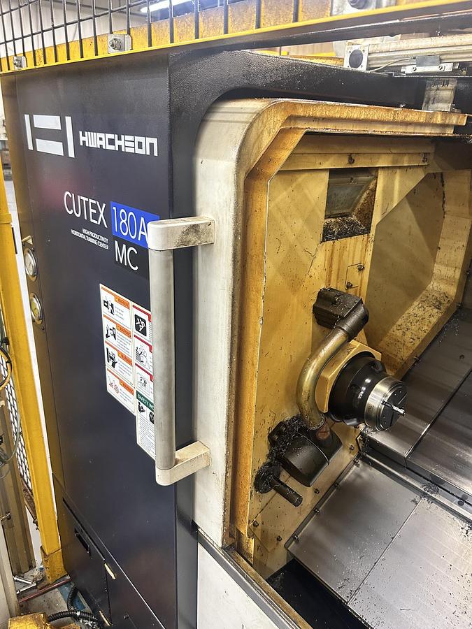 Used 2017 Hwacheon CUTEX-180A MC Horizontal CNC turning center (Live Tooling)
