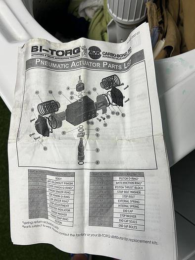 Used Bi-Torq PN85SR, 3" Butterfly Valve W/ Pneumatic Actuator & Bray Commercial VRC-VE900G-T1 Electro-Pneumatic Positioner