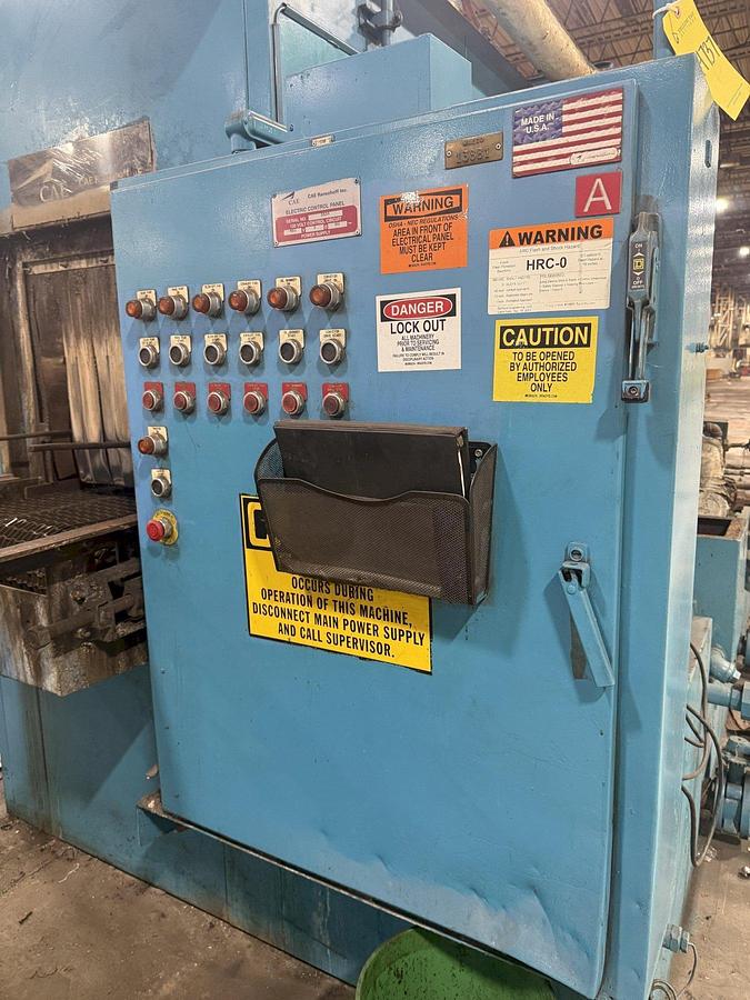Used 24" x 24" RANSOHOFF 3-STAGE STEEL MESH CONVEYOR PASS THROUGH PARTS WASHER