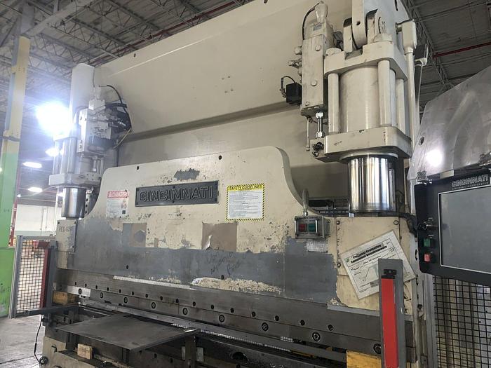 Used 175 TON X 10' CINCINNATI MODEL #175-FMII FORM MASTER HYDRAULIC CNC PRESS BRAKE WITH UPGRADED TOUCHSCREEN CONTROLS