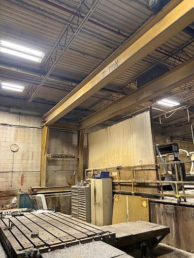 Used 7-1/2 TON PROGRESSIVE DOUBLE LEG GANTRY CRANE wirh Shaw-Box Hoist