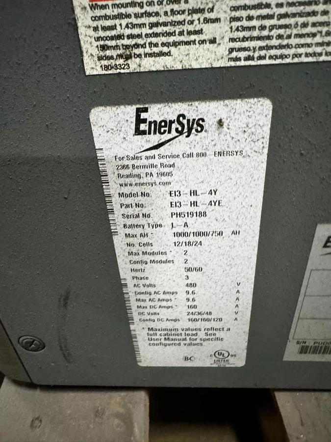Used EnerSys Impaq EI3-HL-4Y  smart industrial forklift battery charger