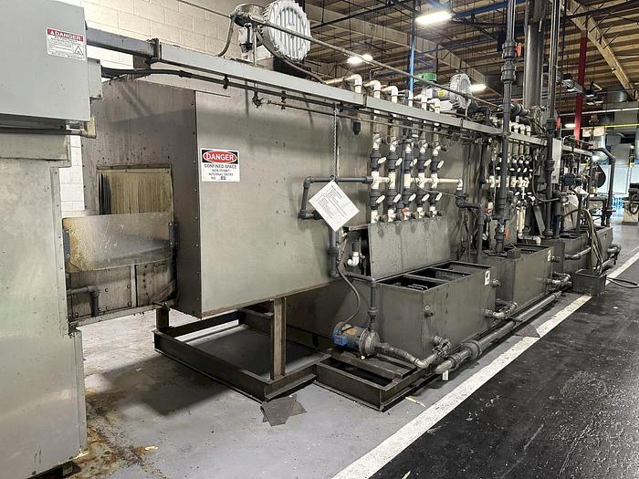 Used 3 STAGE X 36" X 18" WALSH MODEL #AOE286 STEEL MESH-BELT PASS-THROUGH STAINLESS WASHER