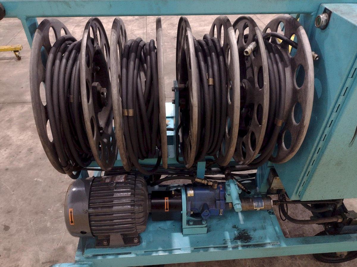 Used 40 TON MODERN HYDRAULICS 4 CYLINDER PORTABLE HYDRAULIC DIE SETTING & SEPARATING SYSTEM