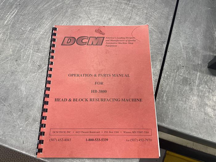 Used DCM HB-3800 Head & Block Resurfacing Machine