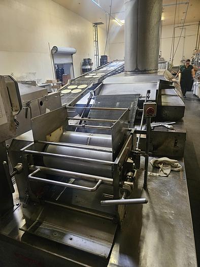 Used Machine Masters Corn Tortilla Line - Sheeter, Corn Oven, Cooling Conveyor & Counter-Stacker