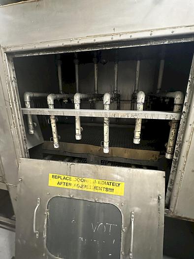 Used 3 STAGE X 36" X 18" WALSH MODEL #AOE286 STEEL MESH-BELT PASS-THROUGH STAINLESS WASHER