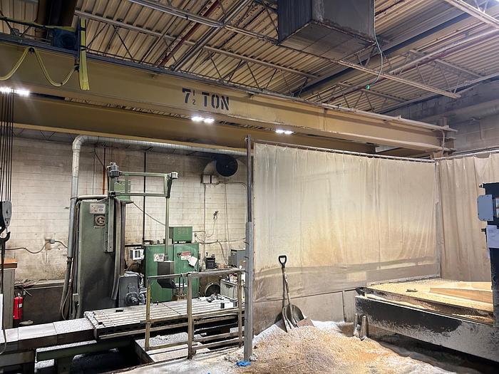Used 7-1/2 TON PROGRESSIVE DOUBLE LEG GANTRY CRANE wirh Shaw-Box Hoist
