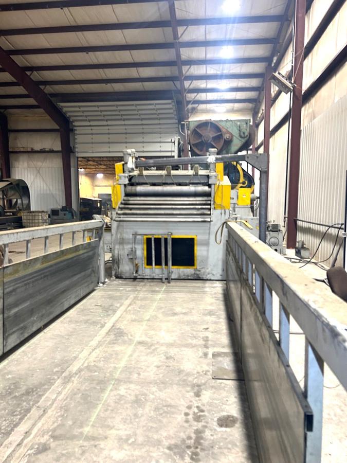 Used 30000 lb. Perfecto #RS30-7272 / 55-72-7, coil feed line, 72" W x .218" stock, 72" OD, 19"-24" ID