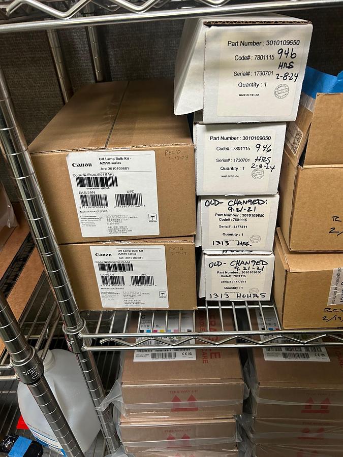 Used Oce Arizona 550 XT + WIO Wide Format UV Flatbed Printer with Roller Attachement (2011)