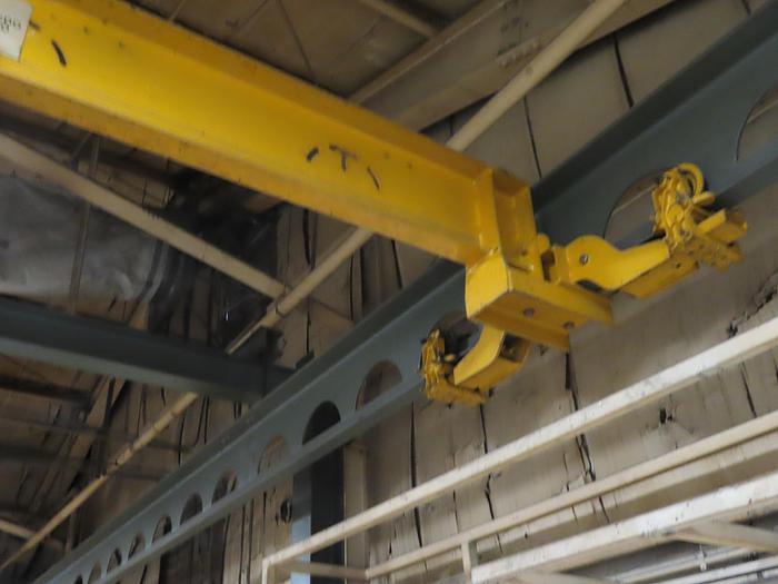 Used 3-Ton x 60 LF Dual Bridge Cleveland Tramrail Underslung Crane w/ (2) 3-Ton CM Lodestar Hoists (20' Span)