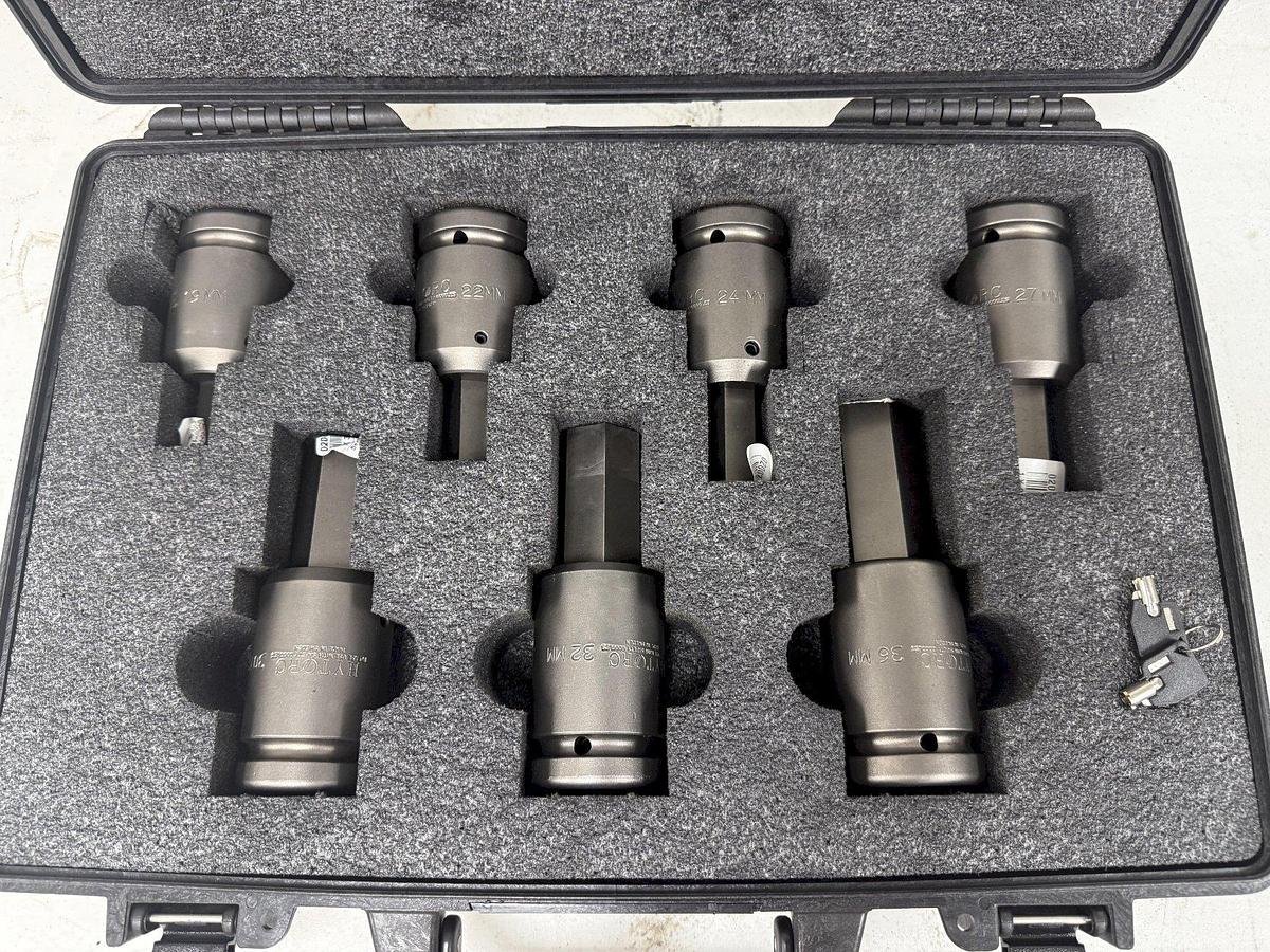 Used 1-13/16" to 3-1/8" HYTORC 1" HEX SOCKETS, FOR HYDRAULIC TORQUE WRENCH, 8 Units Available