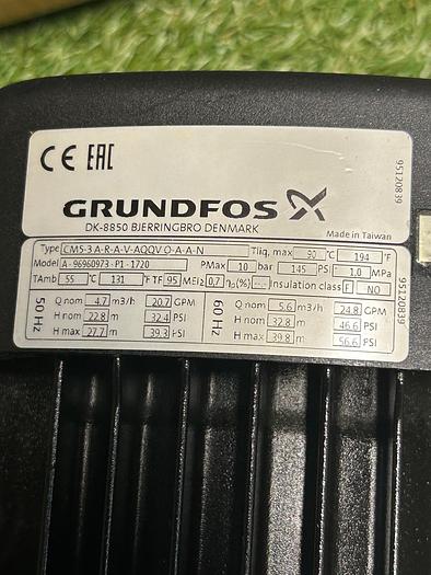 GRUNDFOS  CM5-3 A-R-A-V-AQQV O-A-A-N Multistage Pump, Model: A-96960973-P1-1720