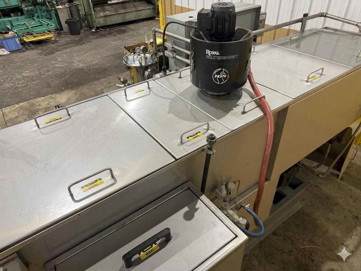 Used JENFAB STAINLESS MODEL # LJ 19" ROTARY DRUM WASH / RINSE/ DRY PARTS WASHER SYSTEM