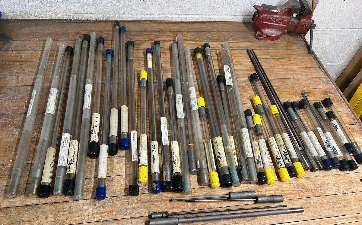 Used Large Lot of Various New Gun Drills Eldorado Tool Drill Masters, 40+ Gun Drills