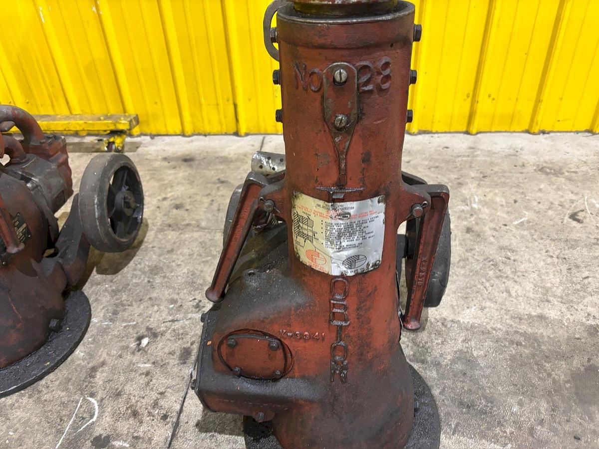 Used (2) 50-Ton Duff Norton Model #: 528-AMJ Air Motor Jacks, 17" Lift