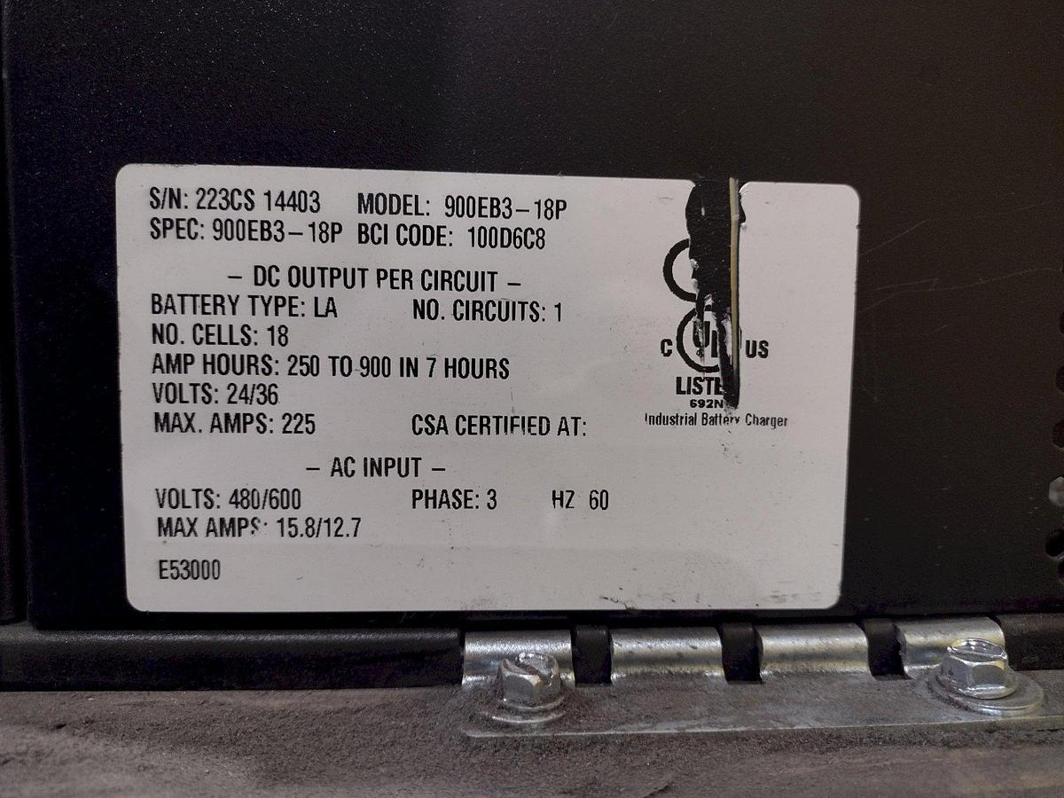 Used Deka PowerForce Model: 900EB3-18P Forklift battery charger