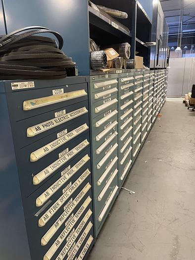 Used 30 Stanley Vidmar Cabinets & Vidmar Shelves