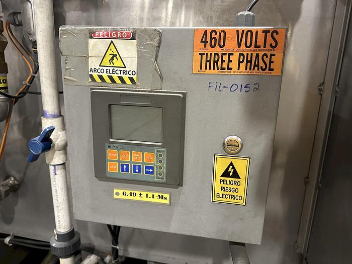 Used 3-LANE 12" WIDE BELT, 4-STAGE STAINLESS STEELL WASHER JENFAB MODEL #MCCS-3000SS2F