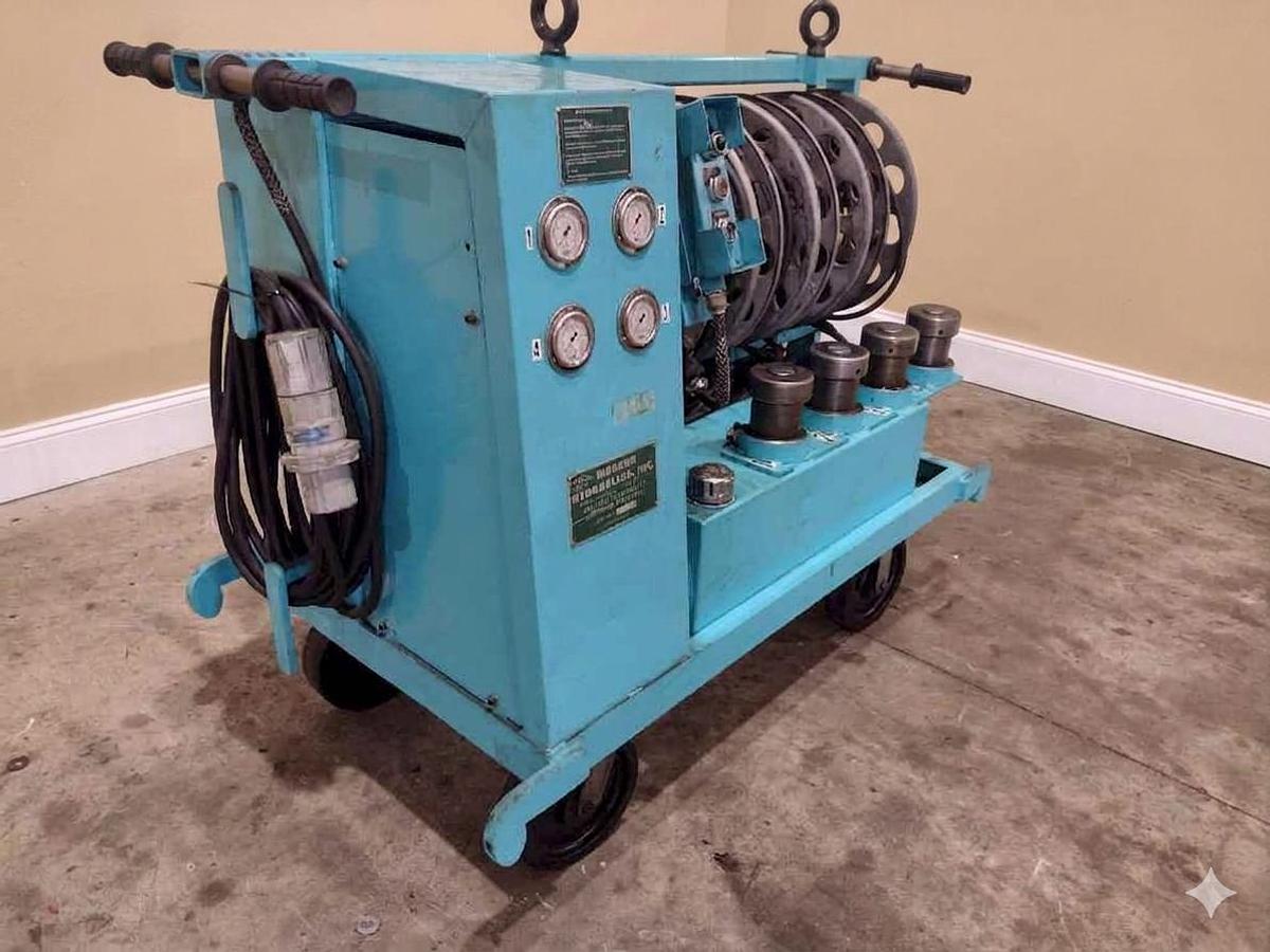 Used 40 TON MODERN HYDRAULICS 4 CYLINDER PORTABLE HYDRAULIC DIE SETTING & SEPARATING SYSTEM