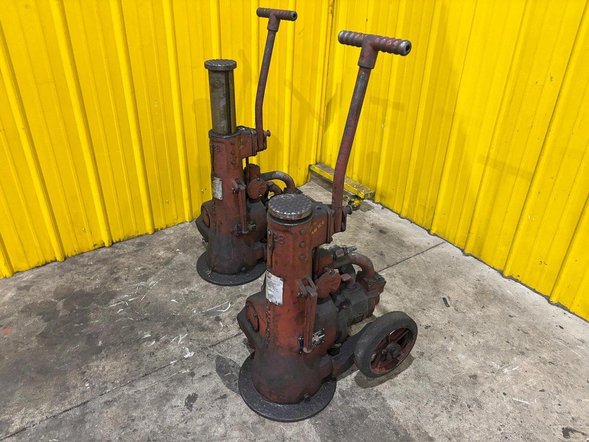 Used (2) 50-Ton Duff Norton Model #: 528-AMJ Air Motor Jacks, 17" Lift