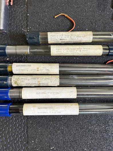 Used Large Lot of Various New Gun Drills Eldorado Tool Drill Masters, 120+ Gun Drills