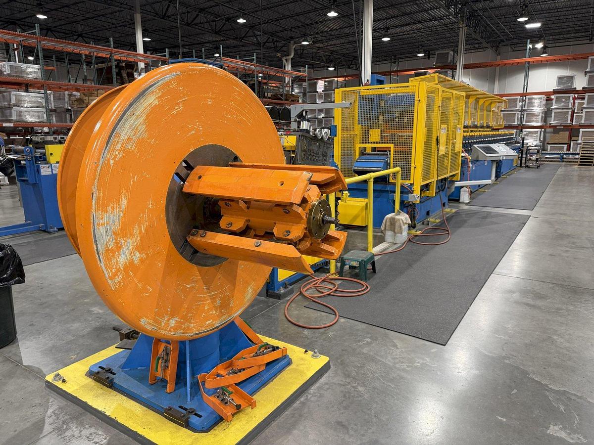 Used 30 STAND X 1.5" RLM (NEW 2003) ROLLFORMER LINE TOOLED FOR GUTTER , 20" ROLL SPACE: