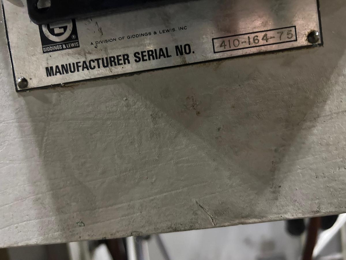 Used Giddings & Lewis Horizontal Table Type Boring Mill, Model: 65-E3 & E4-T 